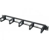 Кабельный организатор Hypernet 19" 1U 5 пластиковых колец, сквозное отверстие, ме Фото