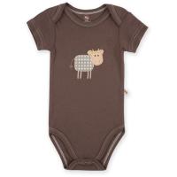 Боди детское Luvable Friends коричневый из бамбука с коровкой Фото