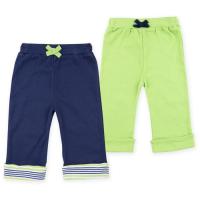 Штаны детские Luvable Friends 2 шт зеленый и синий, для мальчиков Фото