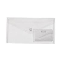 Папка - конверт Buromax DL (240x130мм) TRAVEL, clear Фото