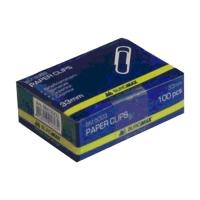 Скрепки канцелярские Buromax 33 мм, nickel-plated, 100 шт Фото