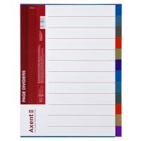 Разделитель страниц Axent colored, 12 dividers, plastic Фото