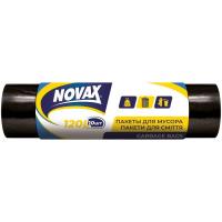 Пакети для сміття Novax чорні 120 л 10 шт. Фото