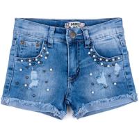 Шорти дитячі Breeze джинсові з намистинами Фото