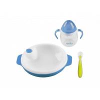 Набір дитячого посуду Nuvita 6м+ Голубой 3 предмета Фото