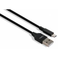 Дата кабель Vinga USB 2.0 AM to Micro 5P nylon 1m black Фото