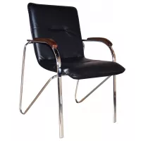 Офісний стілець Примтекс плюс Samba chrome wood 1.031 CZ-3 Black Фото