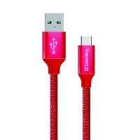 Дата кабель ColorWay Кабель Colorway USB - Type-C 2.1А 1м червоний Фото