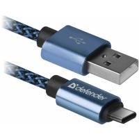 Дата кабель Defender USB 2.0 AM to Type-C 1.0m USB09-03T PRO blue Фото