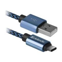 Дата кабель Defender USB 2.0 AM to Type-C 1.0m USB09-03T PRO blue Фото