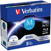 Диск BD Verbatim DL 100GB 4x Lifetime archival M-Disc 5шт Jewel Фото