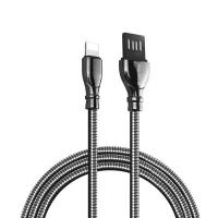 Дата кабель ColorWay USB 2.0 AM to Lightning 1.0m metal spring black Фото