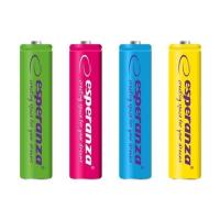 Аккумулятор Esperanza AA 2000mAh Ni-MH * 4 mix of colors Фото