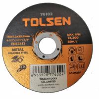Круг відрізний Tolsen отрезной по металлу/нержавейке 115х1.2*22.2мм Фото