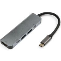 Концентратор Vinga Type-C to 4K HDMI+2*USB3.0+PD+USB-C 3.1 Gen1 alumi Фото