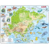 Пазл Larsen рамка-вкладыш Карта Азии - животный мир Фото