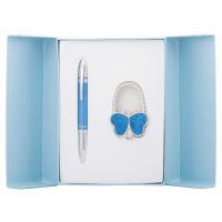 Ручка кулькова Langres набор ручка + крючок для сумки Lightness Синий Фото