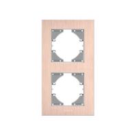 Рамка Videx BINERA мідний алюміній 2 пости Фото