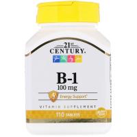 Вітамін 21st Century Витамин B-1 (Тиамин), 100 мг, 110 таблеток Фото