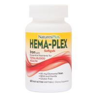 Минералы Natures Plus Комплекс с железом Hema-Plex, Iron, Nature's Plus, Фото