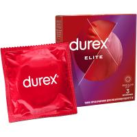 Презервативи Durex Elite латексні з силіконовою змазкою (тонкі) 3 шт. Фото