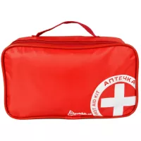 Автомобільна аптечка Poputchik згідно ТУ футляр м'який червоний 25х12х15 Фото