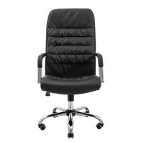 Офісне крісло Richman Лион хром к/з чорний Фото