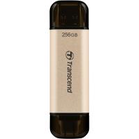 USB флеш накопичувач Transcend 256GB JetFlash 930 Gold-Black USB 3.2/Type-C Фото
