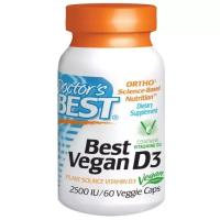 Вітамін Doctor's Best Веганські Вітамін D3 2500IU, 60 гелевих капсул Фото