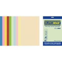 Бумага Buromax А4, 80g, PASTEL+INTENSIVE, 10colors, 20sh, EUROMAX Фото