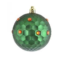 Елочная игрушка YES! Fun Грани шар изумрудный 8 см Фото