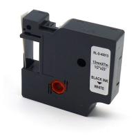 Стрічка для принтера етикеток UKRMARK RL-D-45013P-BK/WT, аналог DYMO S0720530, 12мм х 7м Фото