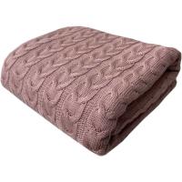 Плед Прованс Глория 190х220 косы Пепелисто-розовый Фото