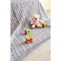 Плед Прованс Soft косы Серый 140x180 см Фото