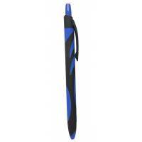 Ручка шариковая H-Tone автоматична 0,7 мм, чорний корпус, синя, уп. 12 шт Фото