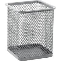 Подставка для ручек Buromax квадратная, металлическая, серебристая Фото