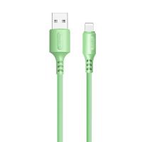 Дата кабель ColorWay USB 2.0 AM to Lightning 1.0m soft silicone green Фото