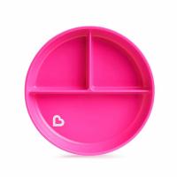 Набір дитячого посуду Munchkin тарілка секційна на присосці рожева Фото