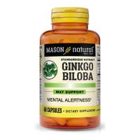 Трави Mason Natural Гінкго Білоба Екстракт, Ginkgo Biloba, 60 капсул Фото