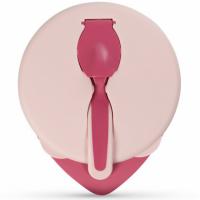 Набір дитячого посуду Baboo тарілочка глибока з кришкою та ложечкою рожева Фото