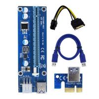 Райзер Dynamode PCI-E x1 to 16x 60cm USB 3.0 Cable SATA to 6Pin Po Фото