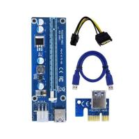 Райзер Dynamode PCI-E x1 to 16x 60cm USB 3.0 Cable SATA to 6Pin Po Фото