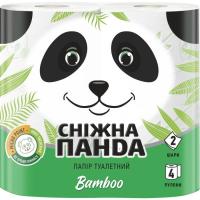 Туалетная бумага Сніжна Панда Bamboo 2 слоя 4 рулона Фото