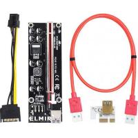 Райзер Dynamode PCI-E x1 to 16x 60cm USB 3.0 Red Cable SATA to 6Pi Фото