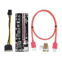 Райзер Dynamode PCI-E x1 to 16x 60cm USB 3.0 Red Cable SATA to 6Pi Фото