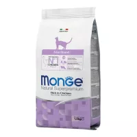 Сухий корм для кішок Monge Cat Sterilised зі смаком курки та лосося 1.5 кг Фото