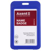 Бейдж Axent вертикальный, PP, 50х85мм, синий Фото
