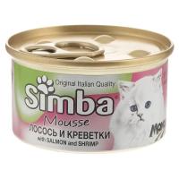 Консервы для кошек Simba Cat Wet лосось и креветки 85 г Фото