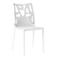 Кухонний стілець PAPATYA ego-rock, сидіння біле, верх прозоро-чистий Фото
