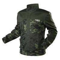 Куртка рабочая Neo Tools CAMO, розмір M (50), 255 г/м2, високий комір, кише Фото